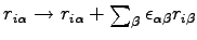 $ r_{i\alpha} \rightarrow r_{i\alpha} + \sum_\beta \epsilon_{\alpha \beta} r_{i \beta} $