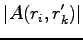 $\displaystyle \left\vert A(r_i,r'_k) \right\vert$