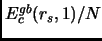 $E_c^{gb}(r_s,1)/N$