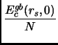 $\displaystyle \frac{E_c^{gb}(r_s,0)}{N}$